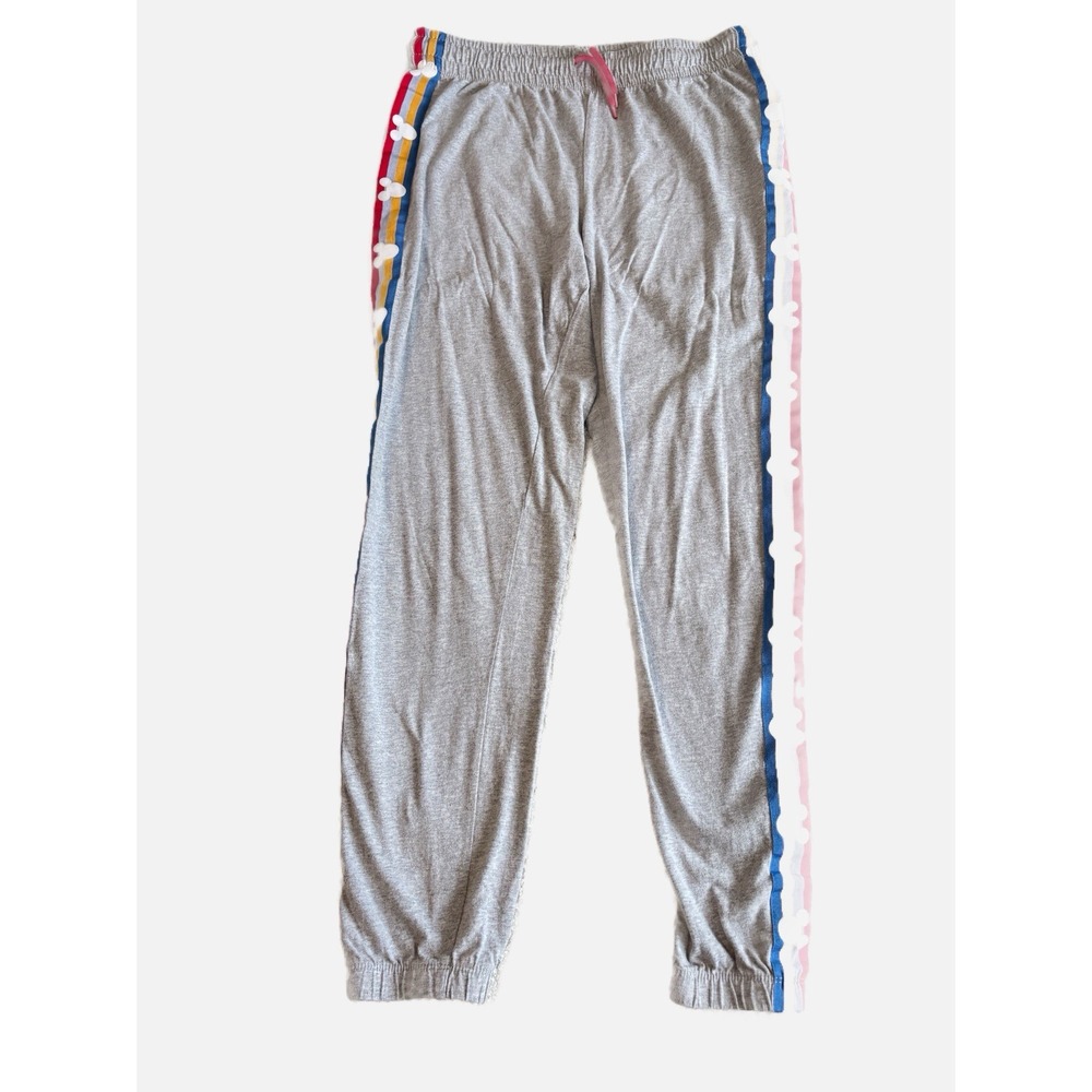 Disney Authentic Gray Mickey Mouse Lined Joggers Size Large Womens